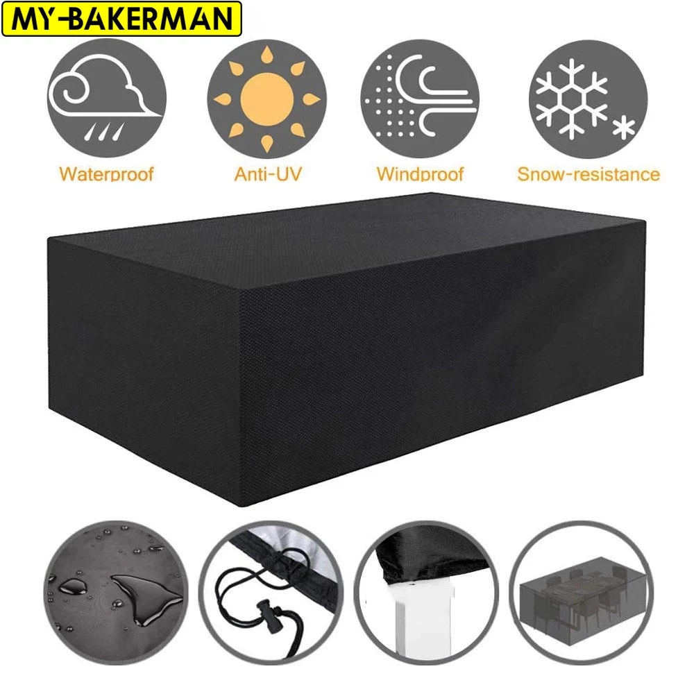 Outdoor Furniture Replacement Fabric - กลางแจ้งเฟอร์นิเจอร์กันน้ําฝนหิมะฝุ่นลม Anti-UV Oxford ผ้าสวนสนามหญ้า Patio เฟอร์นิเจอร์ครอบคลุม