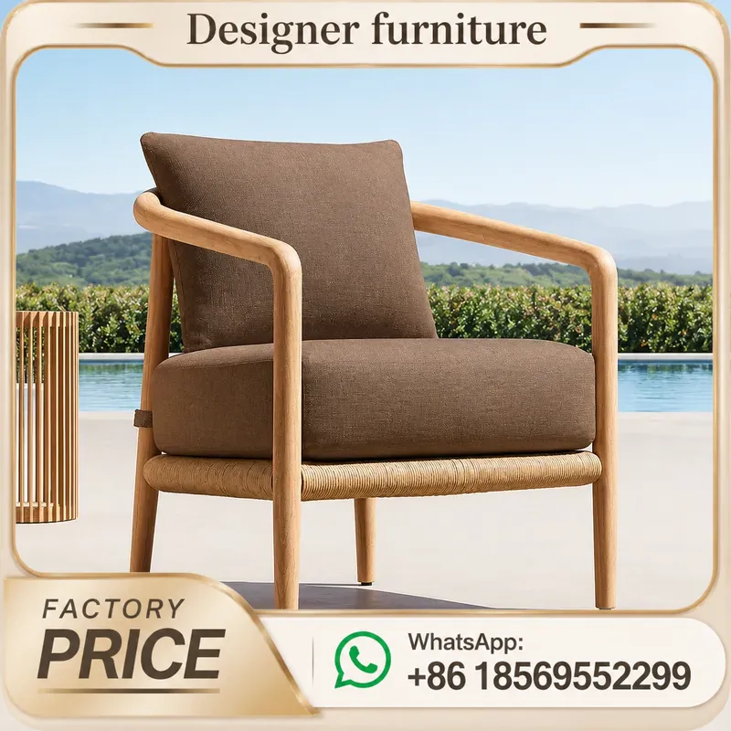 Outdoor Furniture Teak - ชุดโซฟาไม้สักสำหรับกลางแจ้ง เฟอร์นิเจอร์ไม้สำหรับลานบ้าน วิลล่า สวน ลานบ้าน ทนทานทุกสภาพอากาศ
