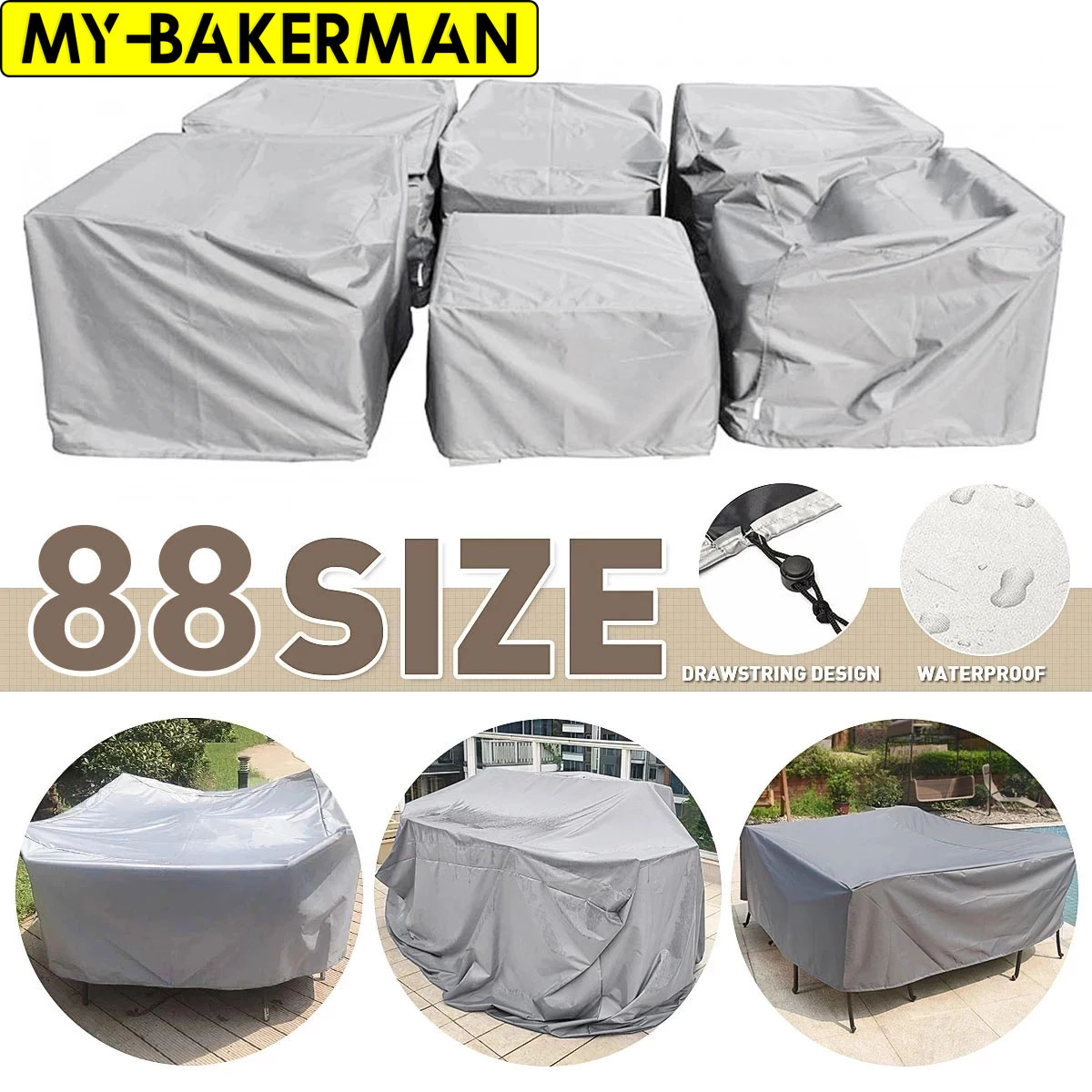 Outdoor Furniture Set Sale - ผ้าคลุมเฟอร์นิเจอร์นอกบ้านกันน้ํา, ชุดเฟอร์นิเจอร์นอกบ้านผ้าคลุมชุดโซฟาแบบตัดกลางแจ้ง, โต๊ะลานและชุดเก้าอี้