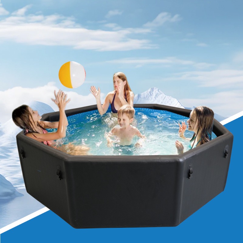 Inflatable Hot Tub - อ่างน้ำร้อนพับได้แบบพกพา รูปทรงหลายเหลี่ยม ทำจากวัสดุ PVC