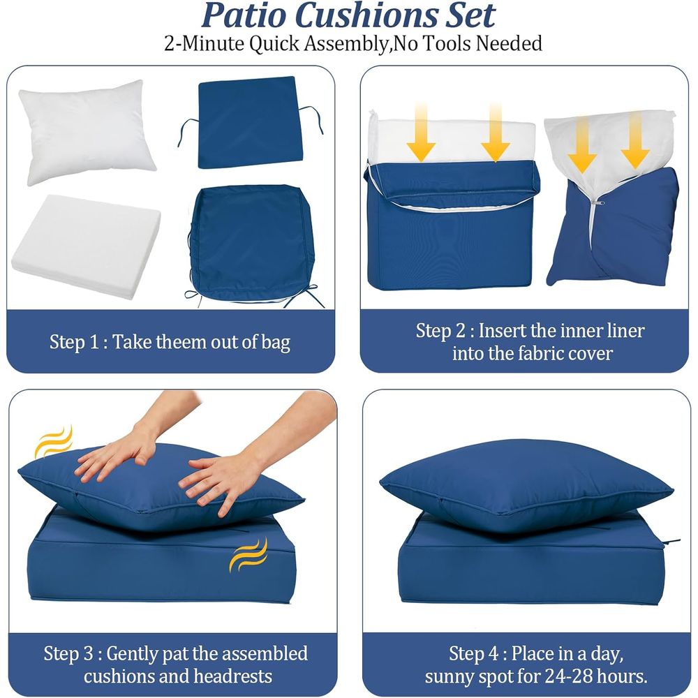 ชุดเบาะรองนั่งกลางแจ้งขนาด 24x - Outdoor Furniture Replacement Fabric บทวิจารณ์และราคา