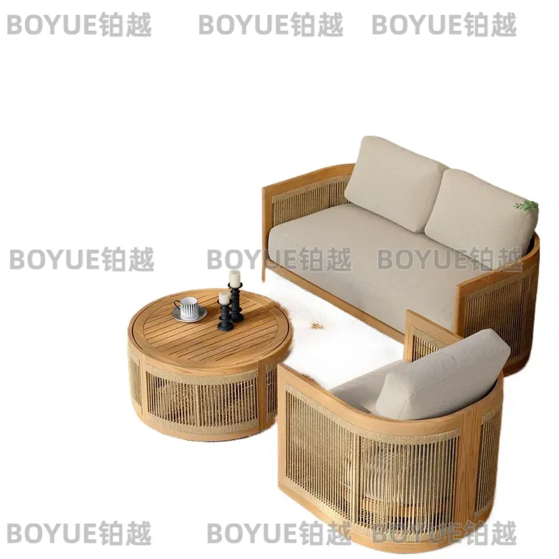 ชุดโซฟาไม้สักสำหรับกลางแจ้ง พร - Rattan Lounge Set บทวิจารณ์และราคา