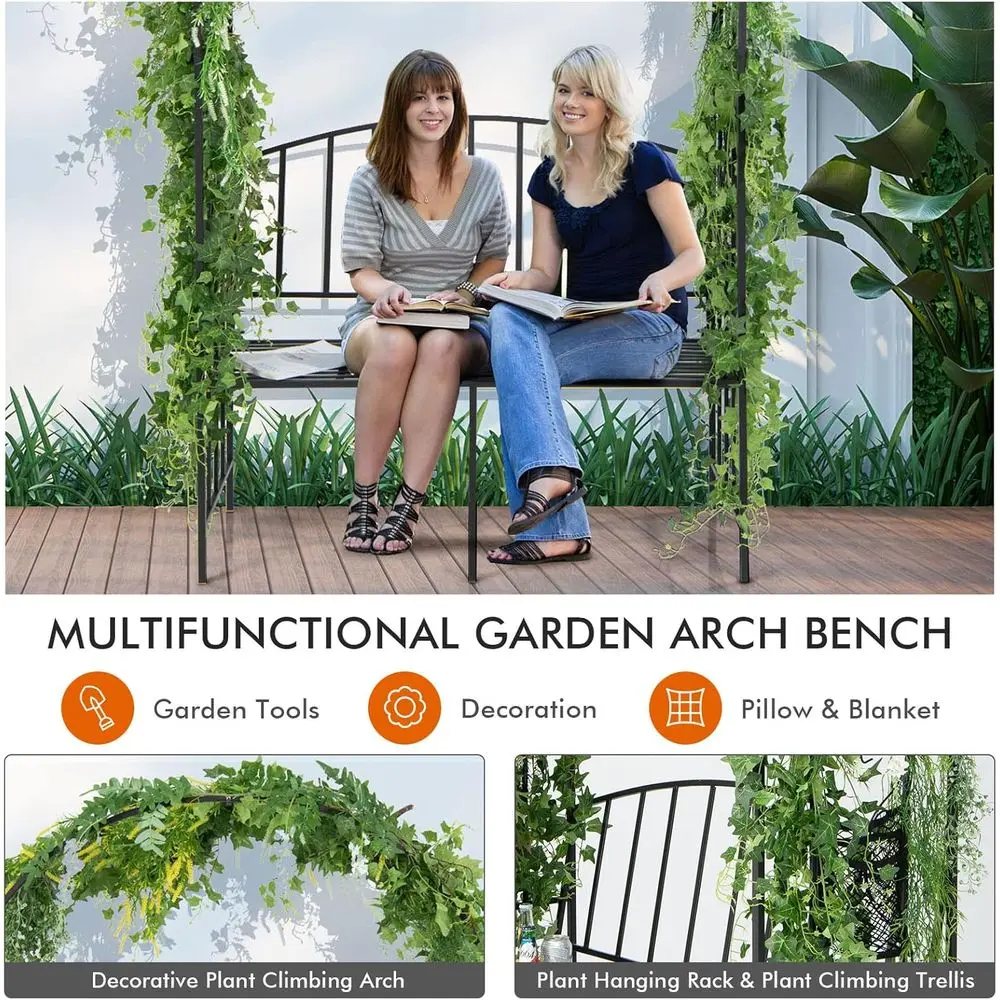 ซุ้มโค้งโลหะพร้อมม้านั่ง, โครง - Garden Bench Metal บทวิจารณ์และราคา