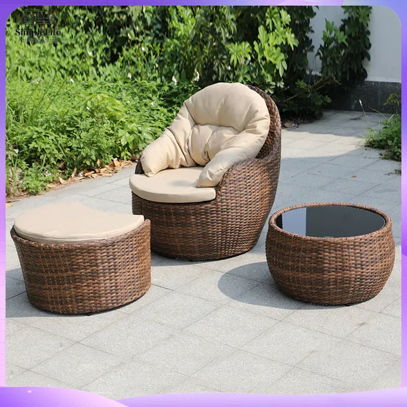 ชุดโซฟาหวายสำหรับระเบียงขนาดเล - Rattan Lounge Set บทวิจารณ์และราคา