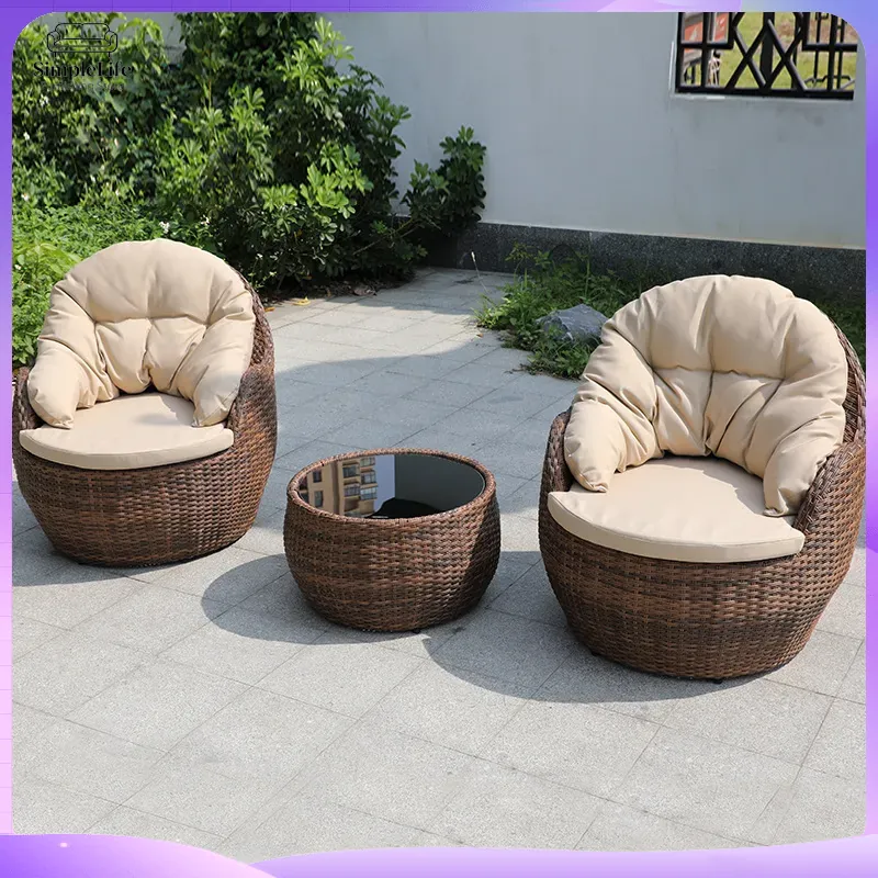 ชุดโซฟาหวายสำหรับระเบียงขนาดเล - Rattan Lounge Set บทวิจารณ์และราคา