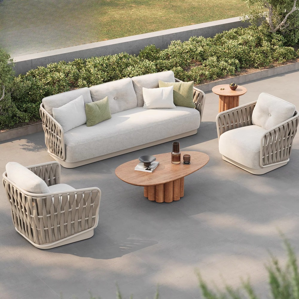ชุดโซฟาสวนดีไซน์หรูหรา โครงโลห - Rattan Lounge Set บทวิจารณ์และราคา