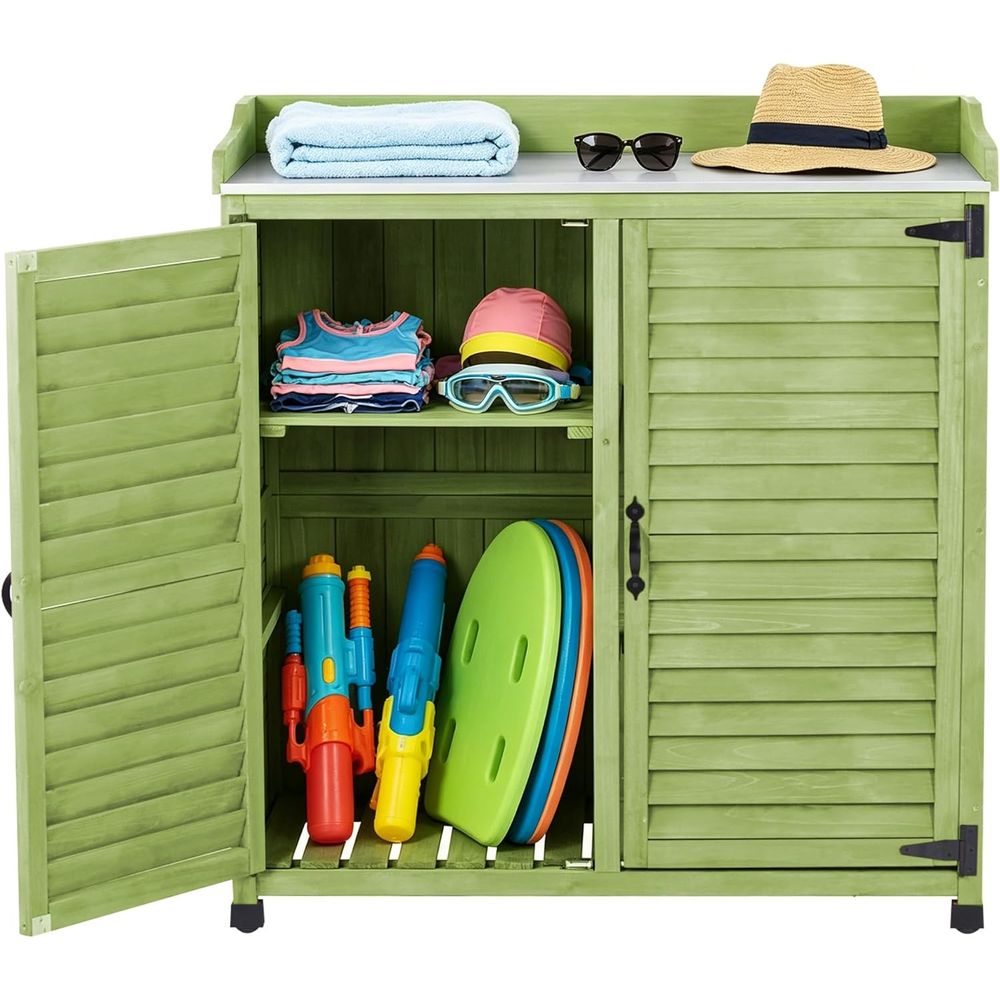 โต๊ะปลูกต้นไม้กลางแจ้งพร้อมท็อ - Garden Bench Metal บทวิจารณ์และราคา