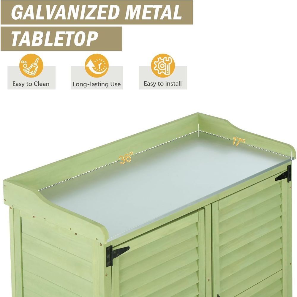 โต๊ะปลูกต้นไม้กลางแจ้งพร้อมท็อ - Garden Bench Metal บทวิจารณ์และราคา