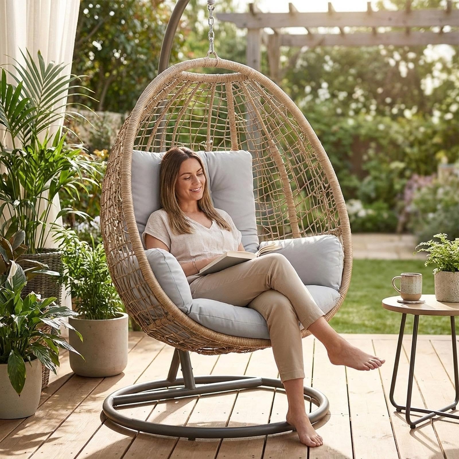 เบาะรองนั่งเก้าอี้ไข่แบบเปลี่ย - Outdoor Furniture Replacement Fabric บทวิจารณ์และราคา