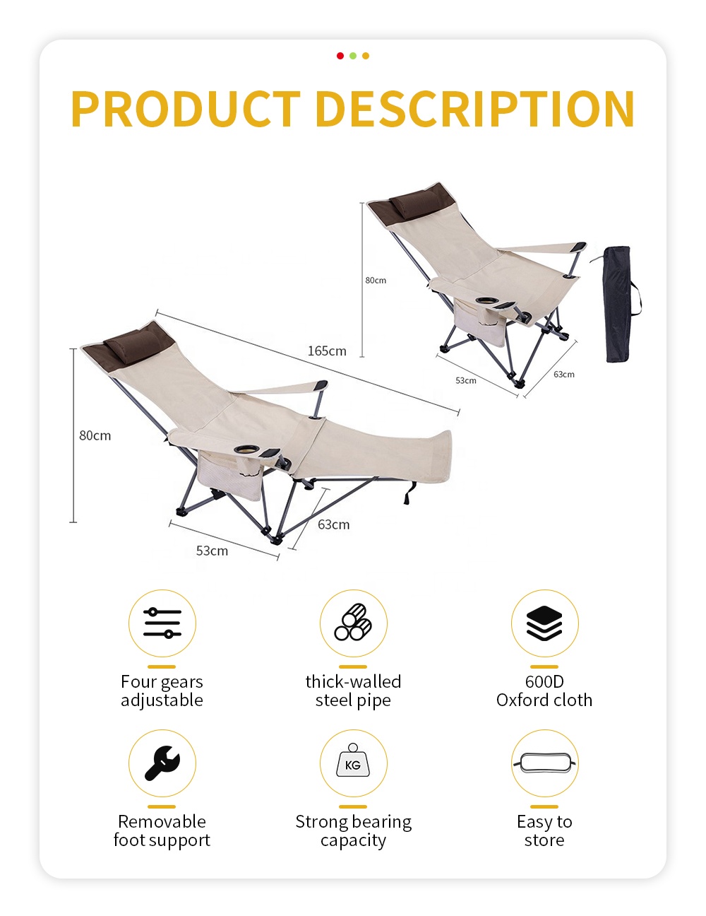 เก้าอี้พับพกพาปรับเอนได้ น้ำหน - Outdoor Furniture Patio บทวิจารณ์และราคา