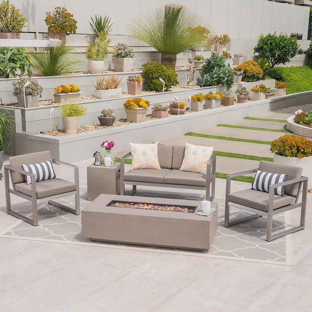 ชุดโซฟาอลูมิเนียมขัดเงาโค้งดีไ - Outdoor Furniture Used For Sale บทวิจารณ์และราคา