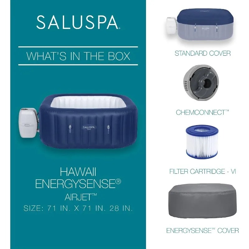 อ่างน้ำร้อนเป่าลม SaluSpa AirJ - Inflatable Hot Tub บทวิจารณ์และราคา