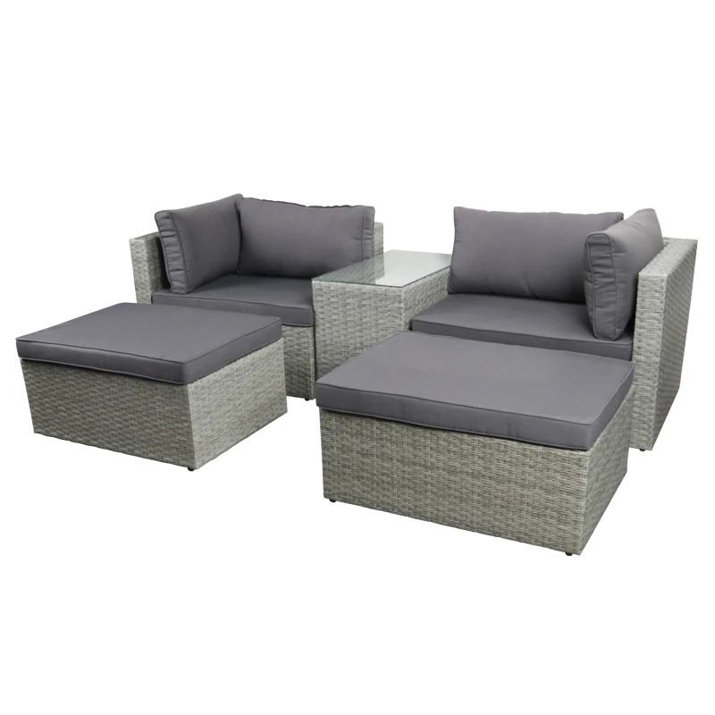 ชุดโซฟาหวายสำหรับสวนกลางแจ้ง 4 - Outdoor Furniture Set Sale บทวิจารณ์และราคา
