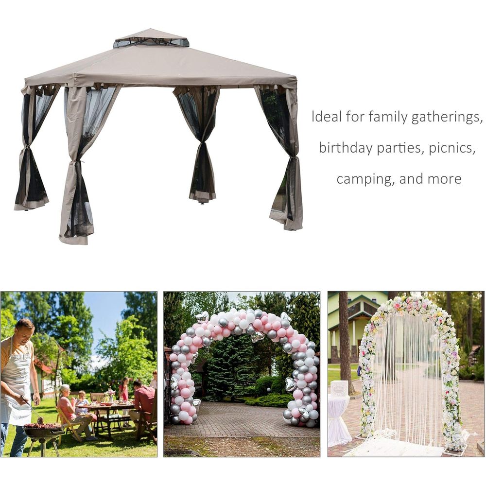ศาลาพักผ่อนกลางแจ้งขนาด 9.6' x - Outdoor Furniture Patio บทวิจารณ์และราคา