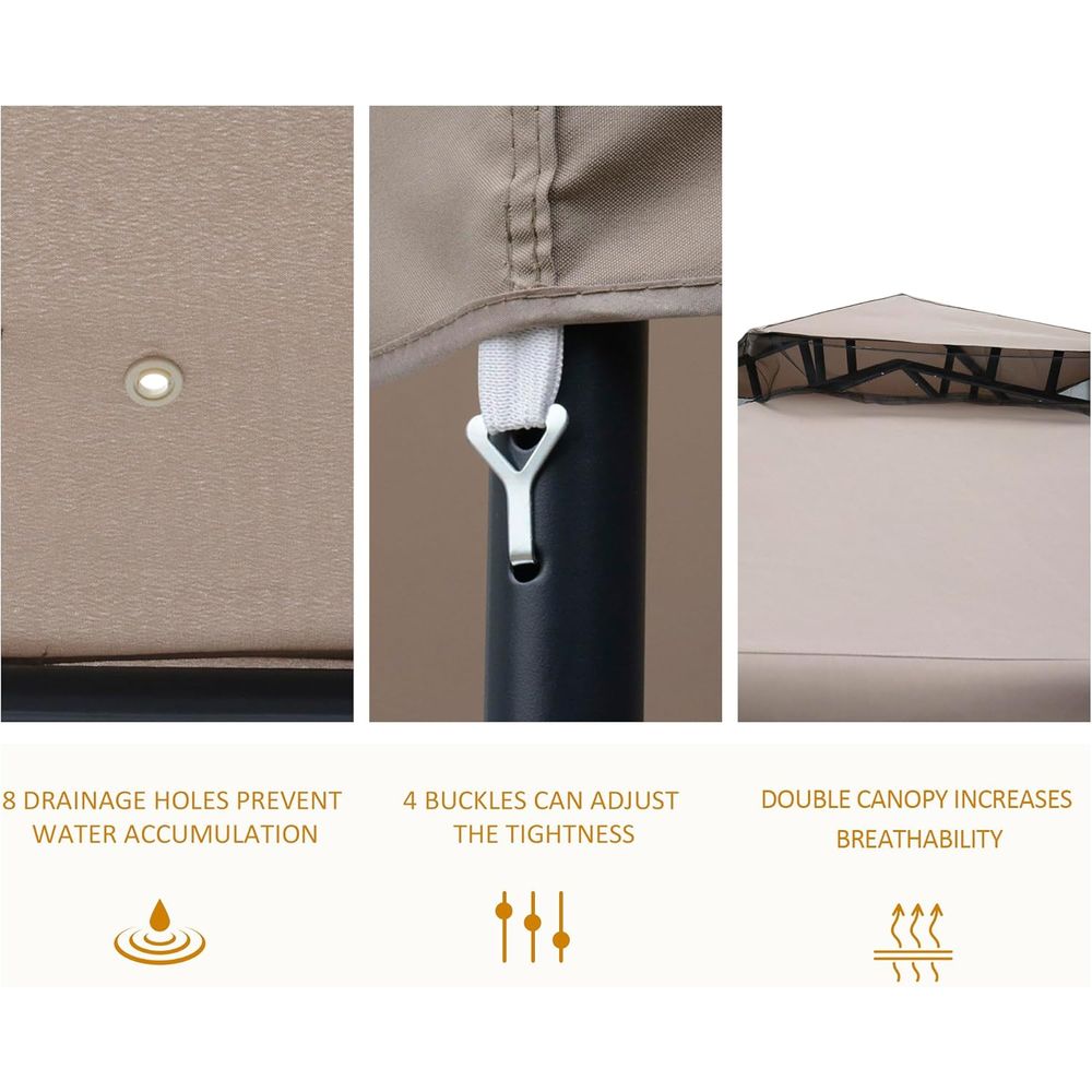 ศาลาพักผ่อนกลางแจ้งขนาด 9.6' x - Outdoor Furniture Patio บทวิจารณ์และราคา