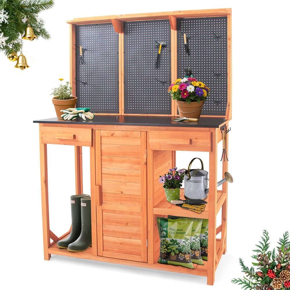 โต๊ะปลูกต้นไม้ในสวนทำจากไม้พร้ - Garden Bench Metal บทวิจารณ์และราคา