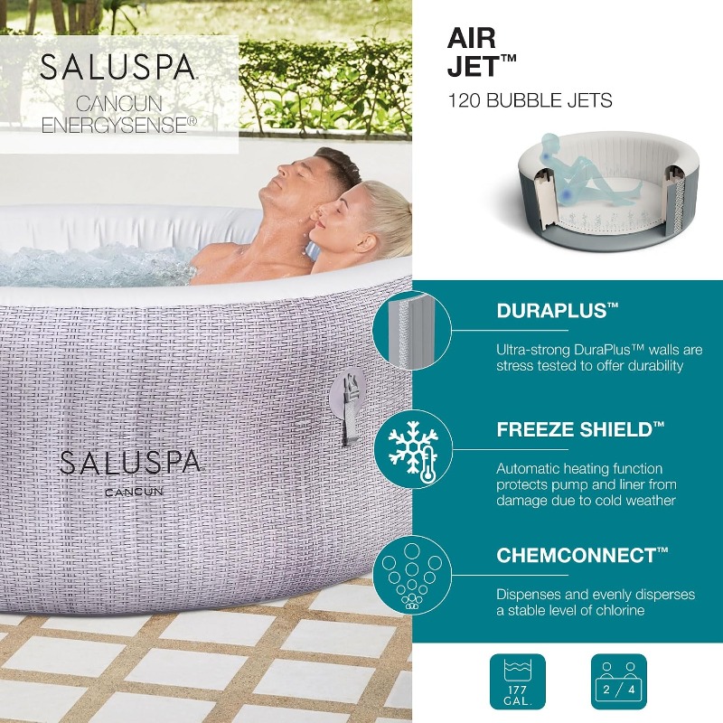 อ่างน้ำร้อนเป่าลม Bestway Salu - Inflatable Hot Tub บทวิจารณ์และราคา