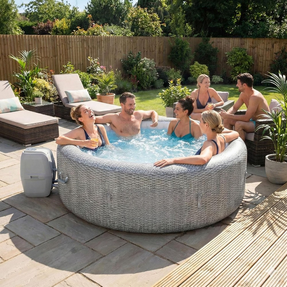 อ่างน้ำร้อนพกพาแบบเป่าลม, ระบบ - Inflatable Hot Tub บทวิจารณ์และราคา