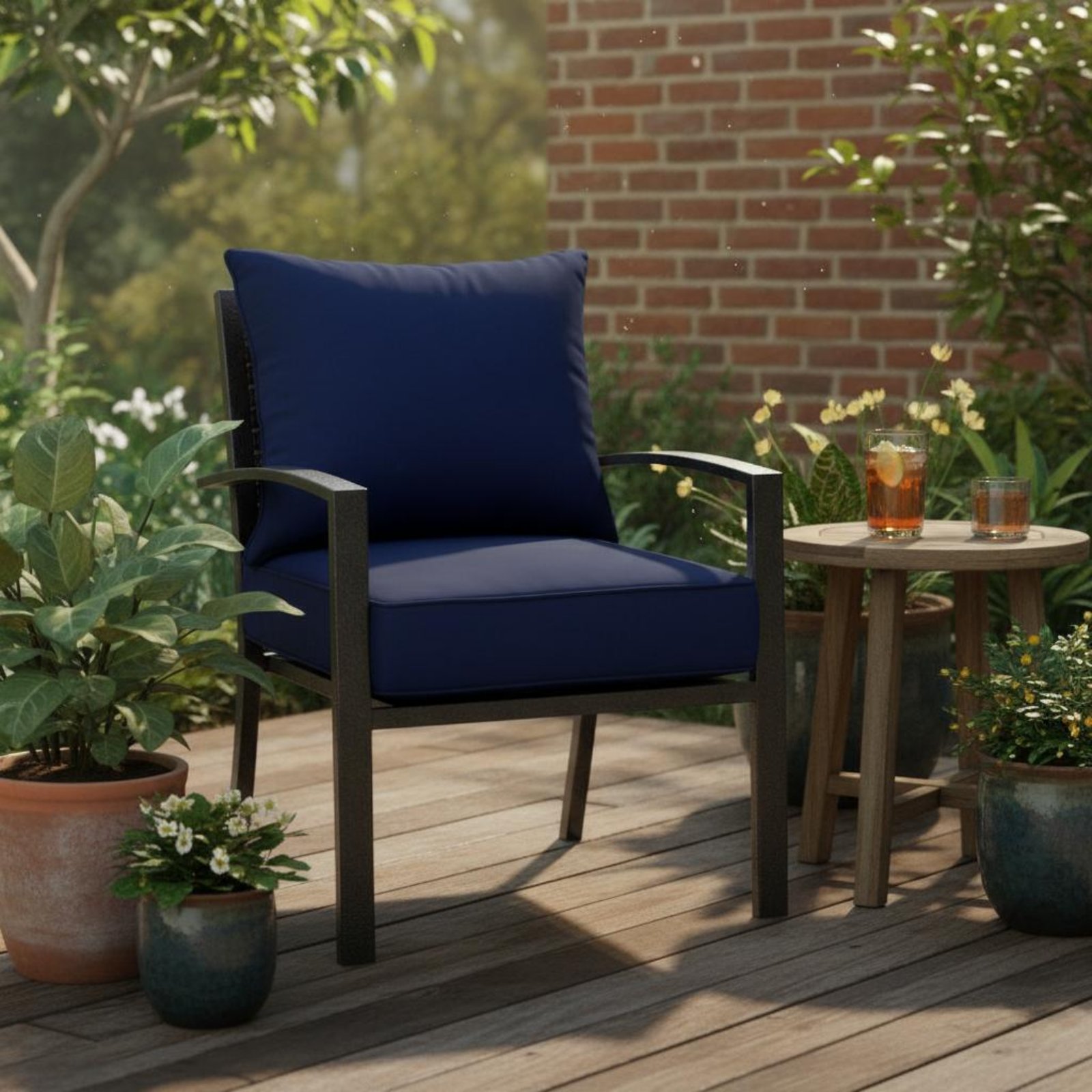 แผ่นรองเก้าอี้ลานบ้านแบบซ่อนได - Outdoor Furniture Patio บทวิจารณ์และราคา