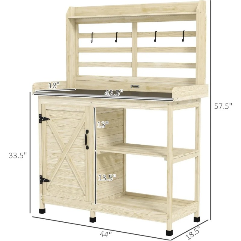 โต๊ะทำงานในสวนพร้อมตู้เก็บของ  - Garden Bench Metal บทวิจารณ์และราคา
